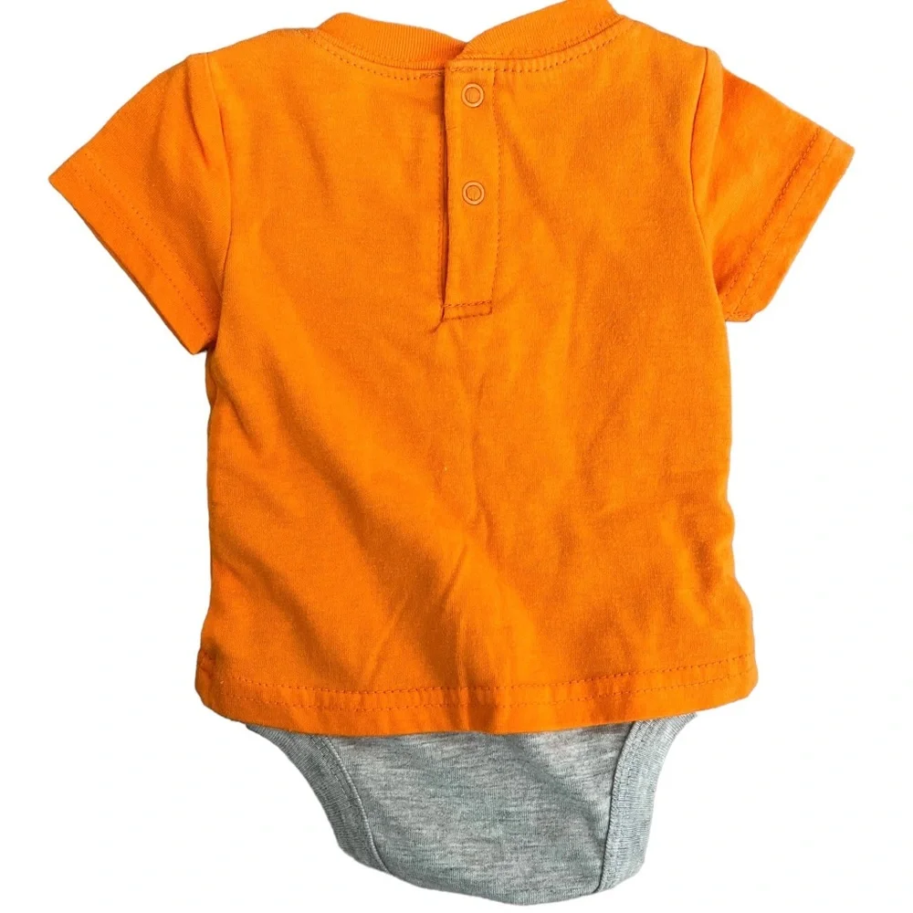 Lot of (4) Newborn Baby Boy One Pieces - Carters Circo‎ & Faded Glory - Sports!