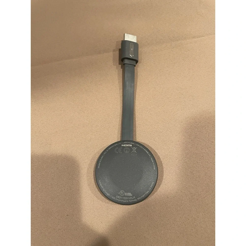 Google Chromecast 2nd Gen NC2-6A5 Media Streamer HD HDMI Black - Tested Works
