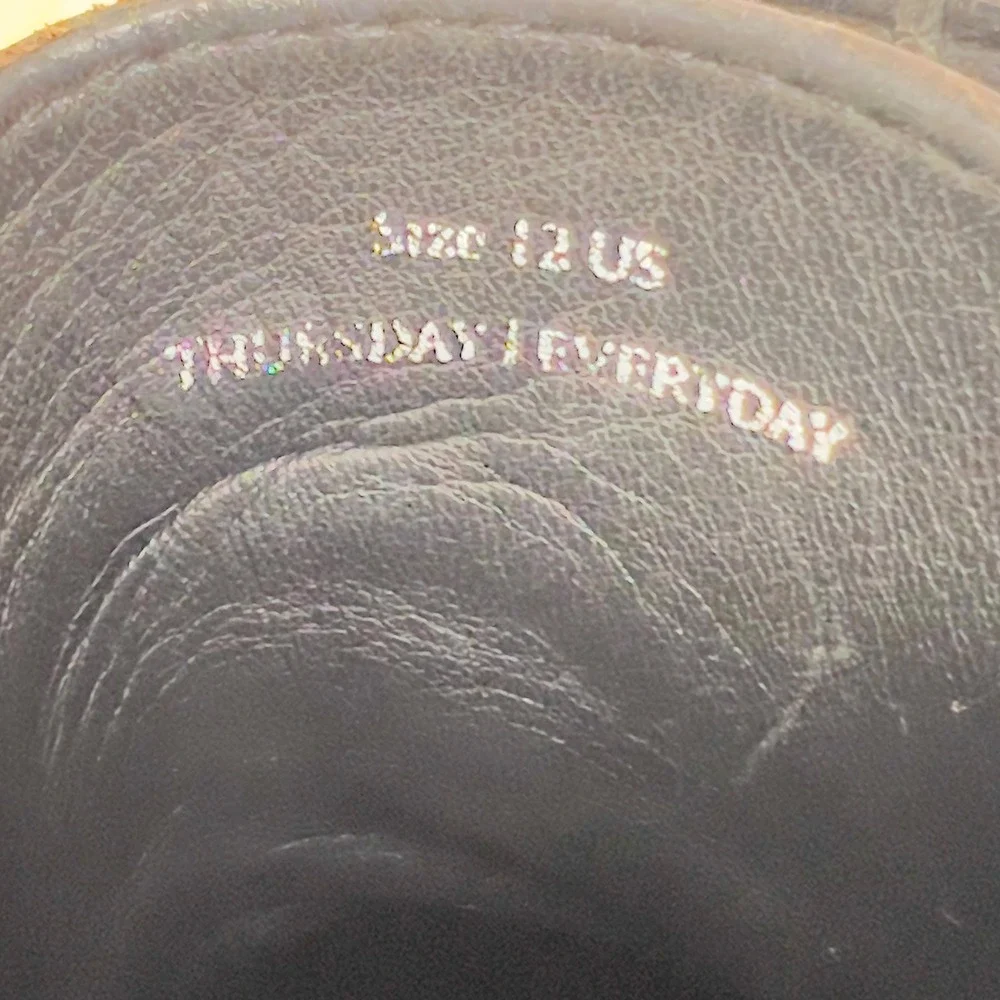 Thursday Boot Co Captain Mens 12 Brandy Leather Lace Up Cap Toe Ankle Boots