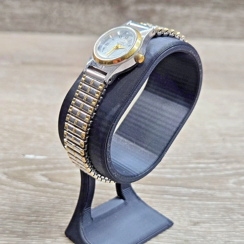 Anne Klein‎ II Two Tone Stainless Steel Women's Round Quartz Watch  6.5
