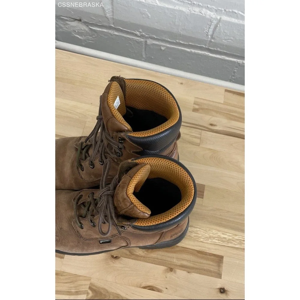 Timberland PRO 47019 Brown Men's Brown Leather Safety Toe Boot‎ - Size 9.5