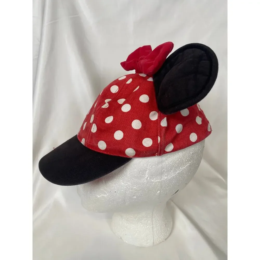 Walt Disney World Toddler Minnie Kouse Hat With Ears Red Black