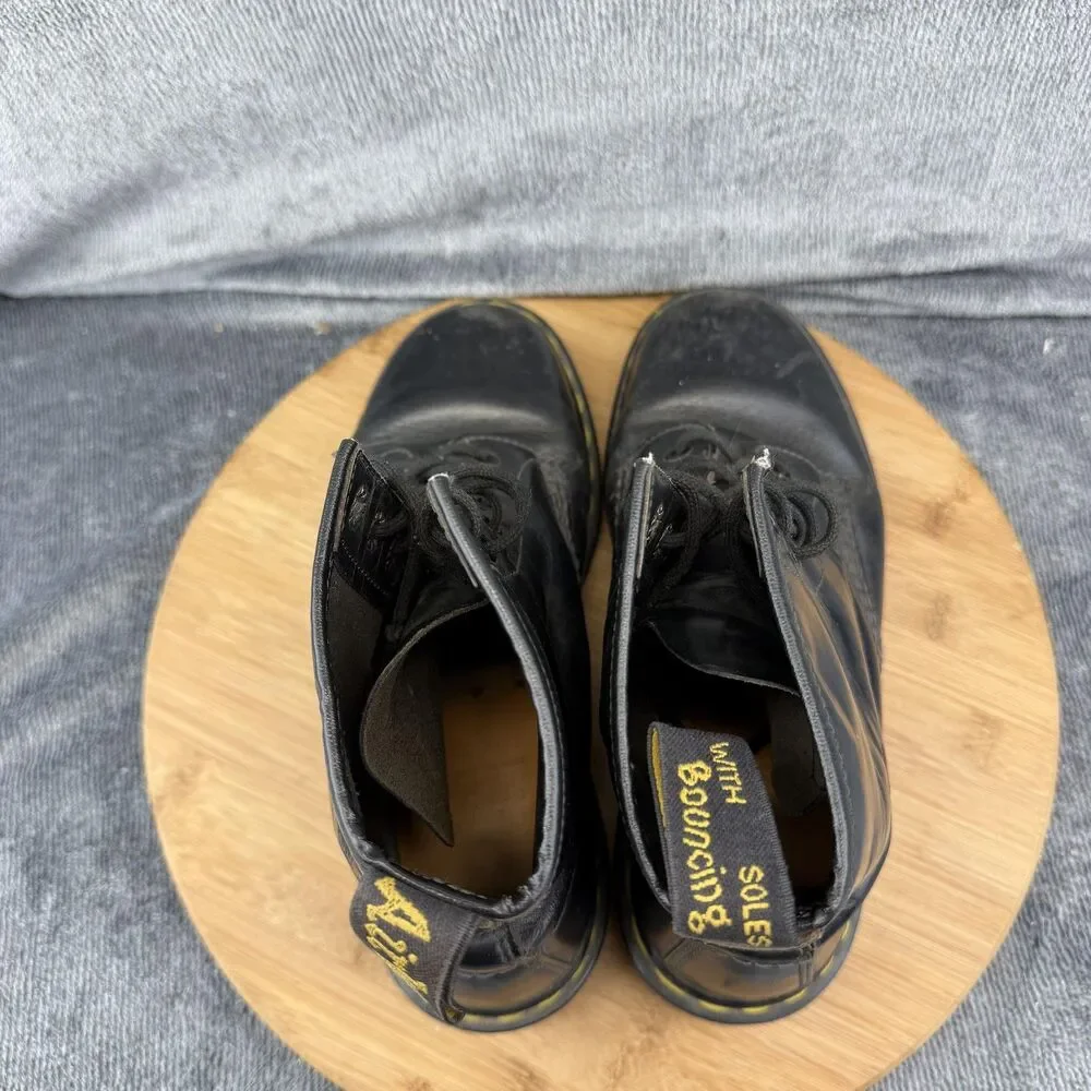 Dr. Martens 1460 Boots Mens Size 6 Black Leather Combat Lace Up Made In England