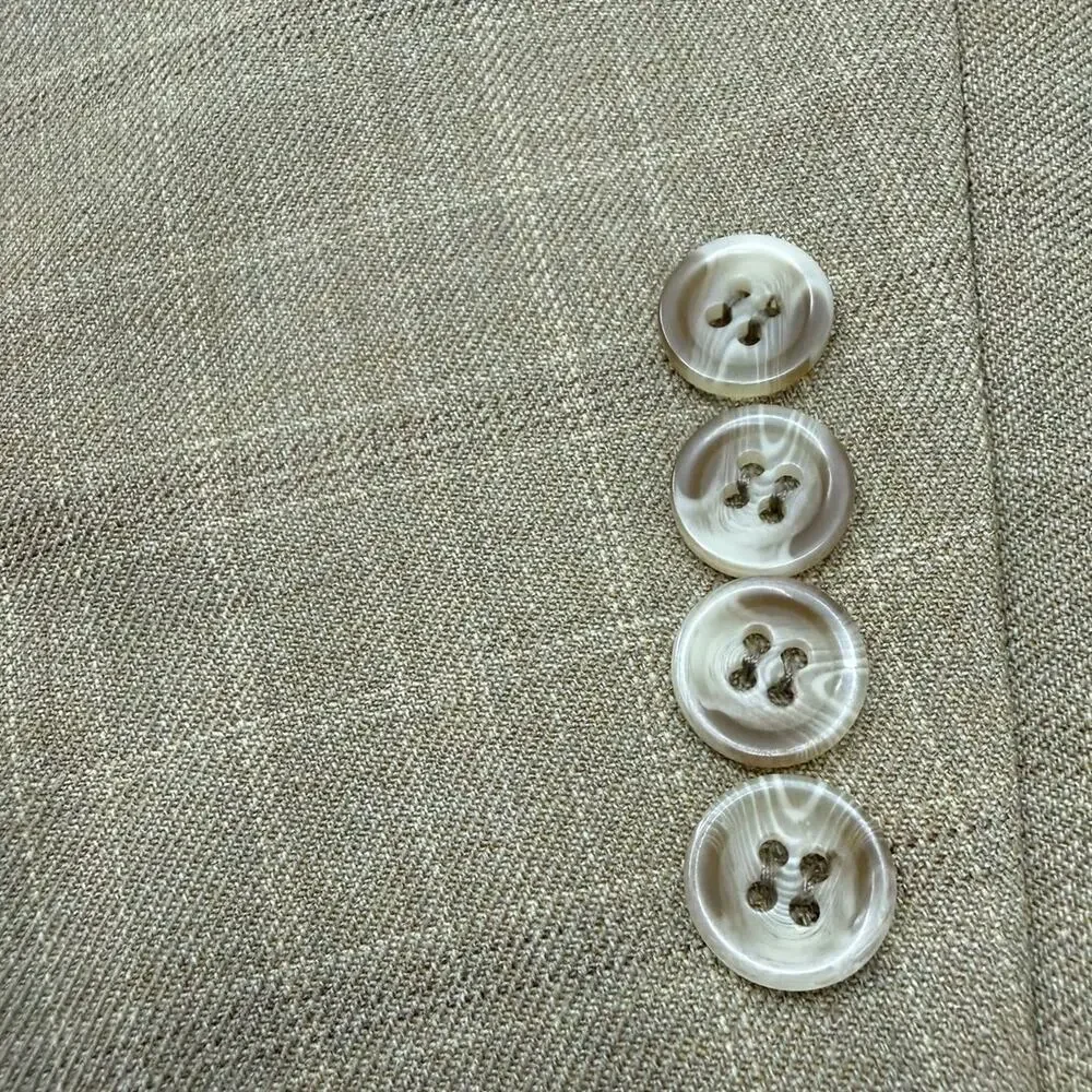 Vintage 90s Oleg Cassini Tan Check Wool Blend Sport Coat Blazer Men's 46R