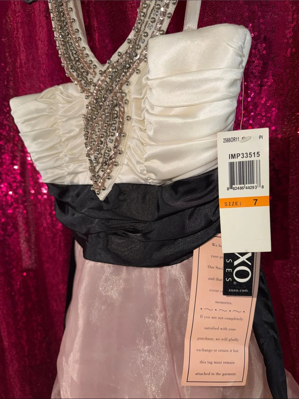 XOXO elegant satin
