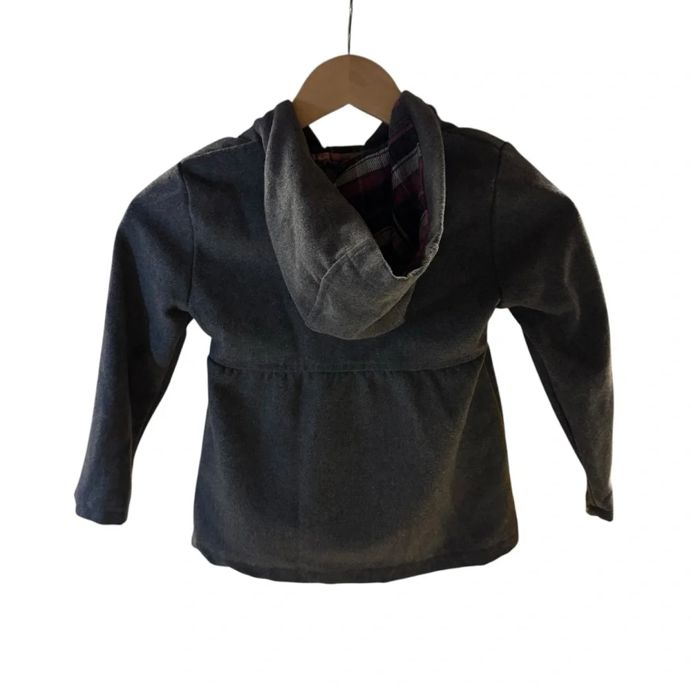 Pink Platinum girls size 5/6‎ gray hooded coat