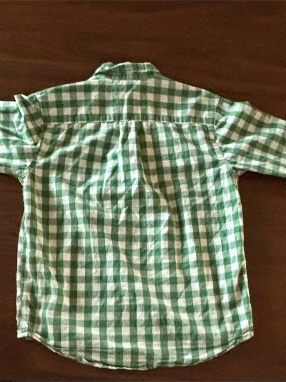 GAP Green and White Plaid Button-Down Shirt