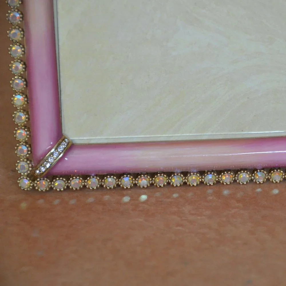 NEW RARE JAY STRONGWATER LORRAINE EASTER AZALEA CRYSTAL STONE EDGE ENAMEL FRAME