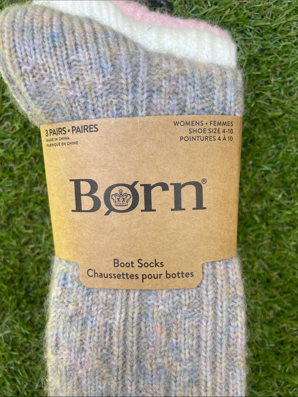 Born Women's Multicolor Boot Socks - Pink & Cream Accents