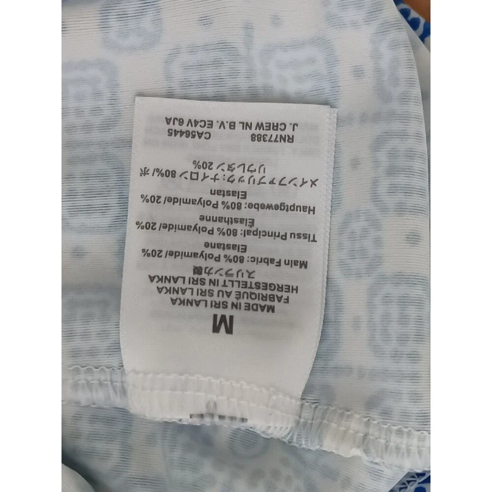 J.Crew Swimsuit Rash Guard Bottoms Long Sleeve 1/2 Zip Medium Beach Vacation
