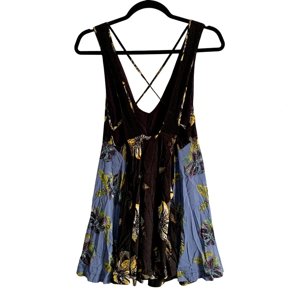 Free People Floral Print Mini Dress