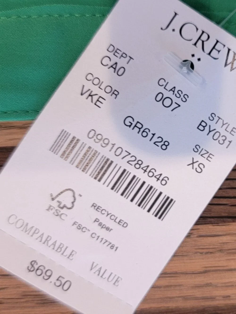 J. Crew crew emerald
