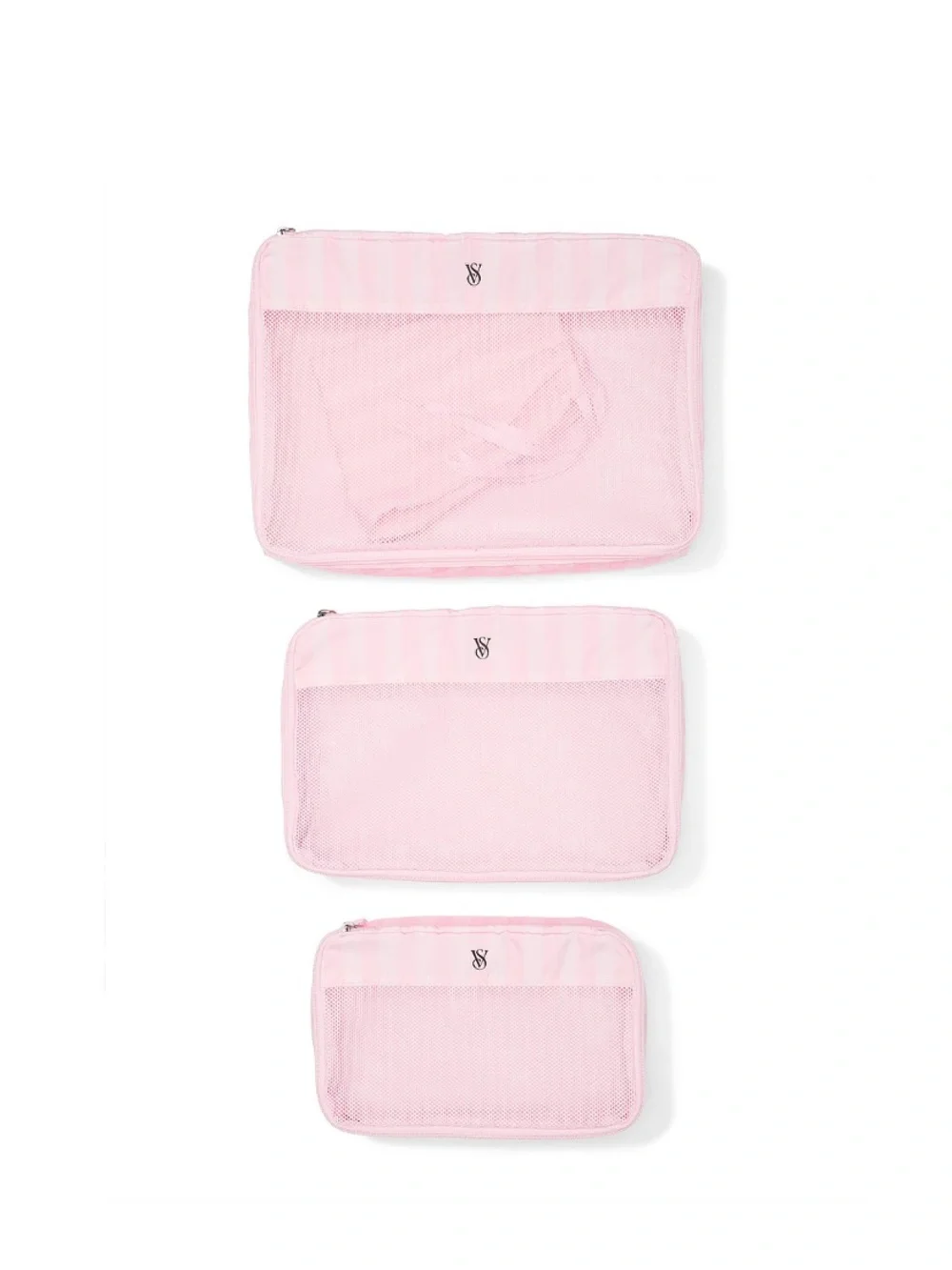 Victoria’s Secret Pink Striped Tote Bag with Packing Organizers