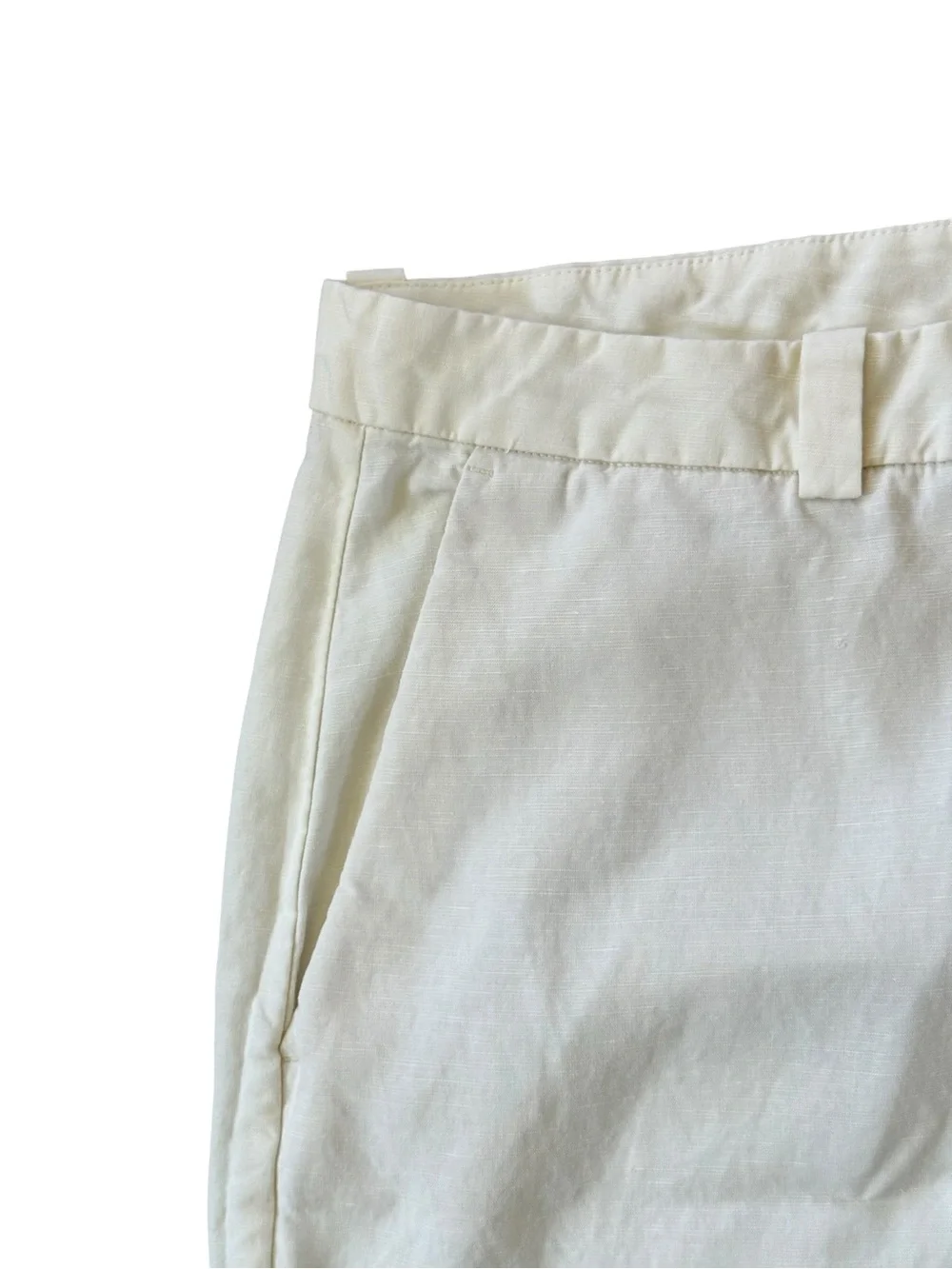 Zara Off white cream Wide Leg Trousers Linen Blend Pants size xxl