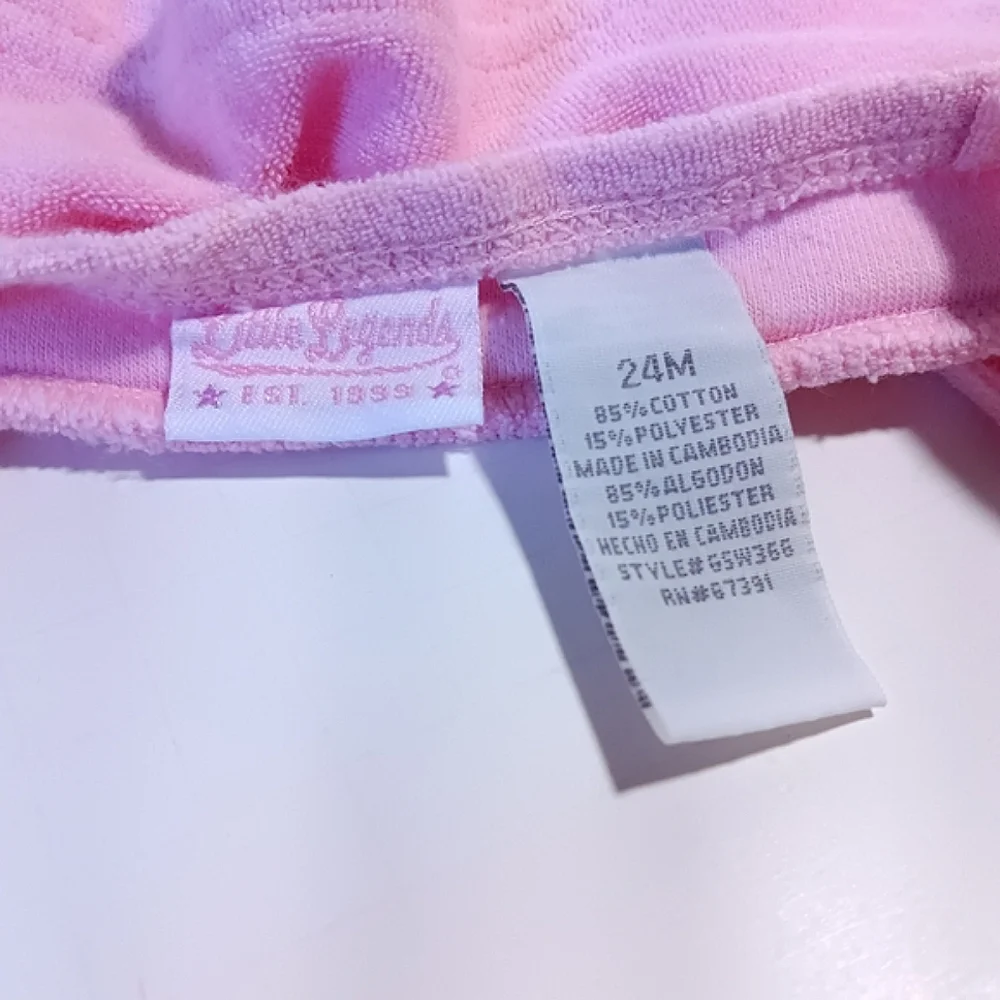 Vintage Girls' Pink and Orange Tiered Swim Coverup Size 24M