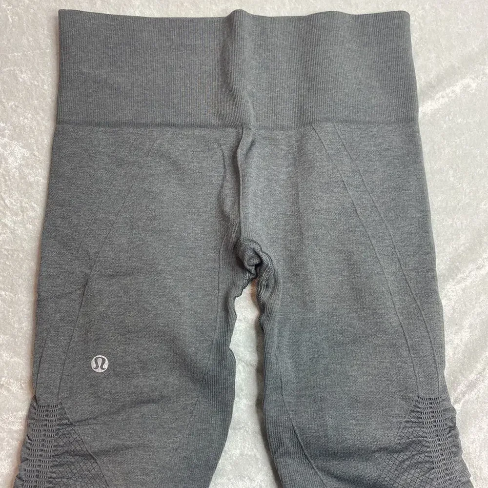 NWOT Lululemon Cropped High Rise seamless Gray Size 4