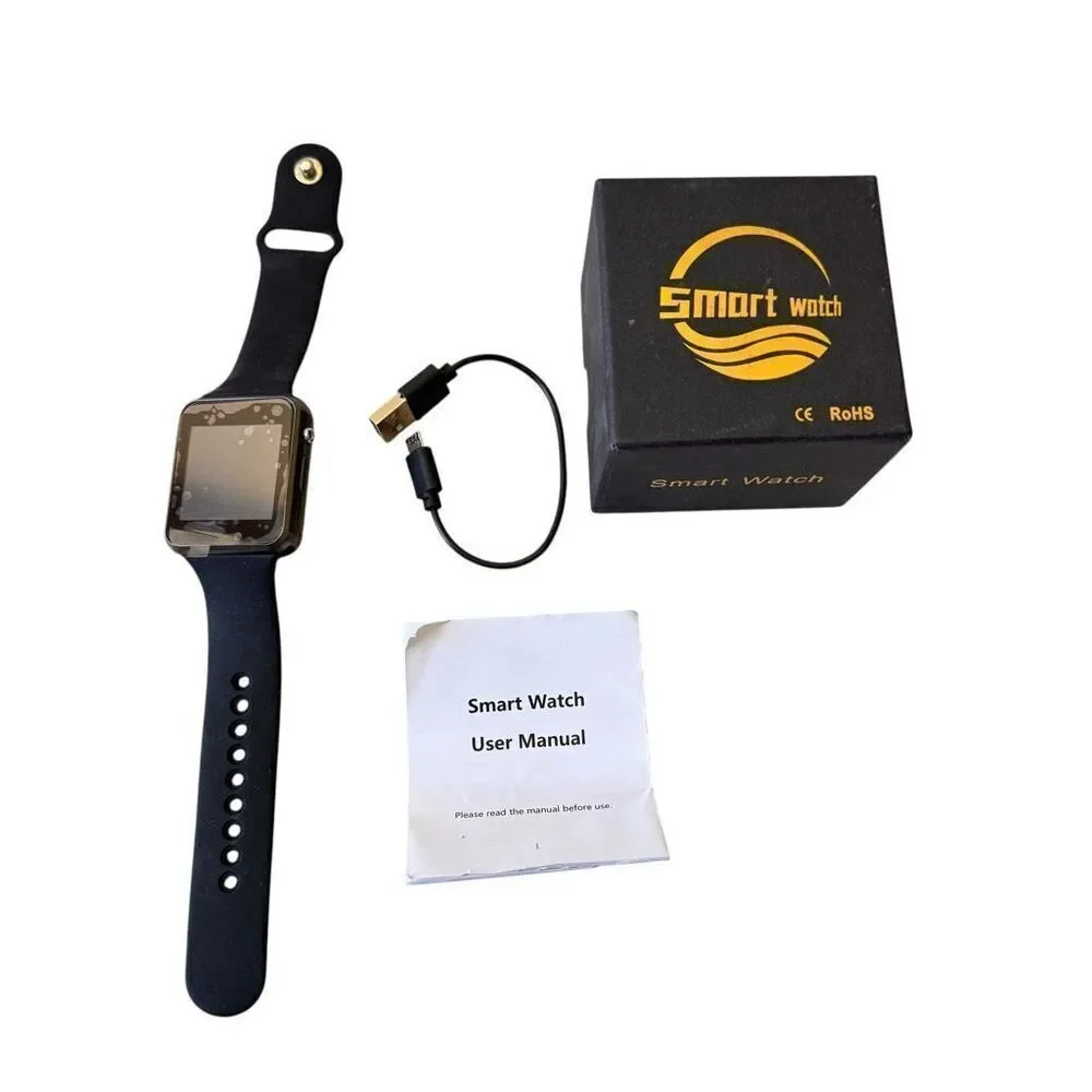 Unisex Black Smart Watch with Charger # 2483