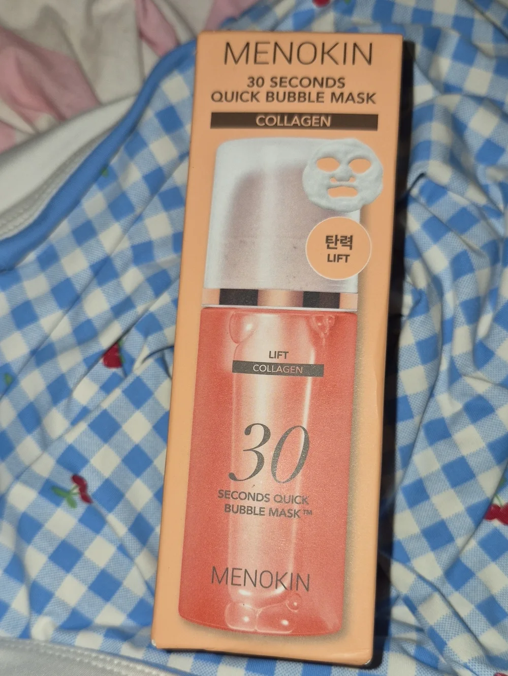 MENOKIN 30 Seconds Quick Bubble Mask Collagen - Nwt