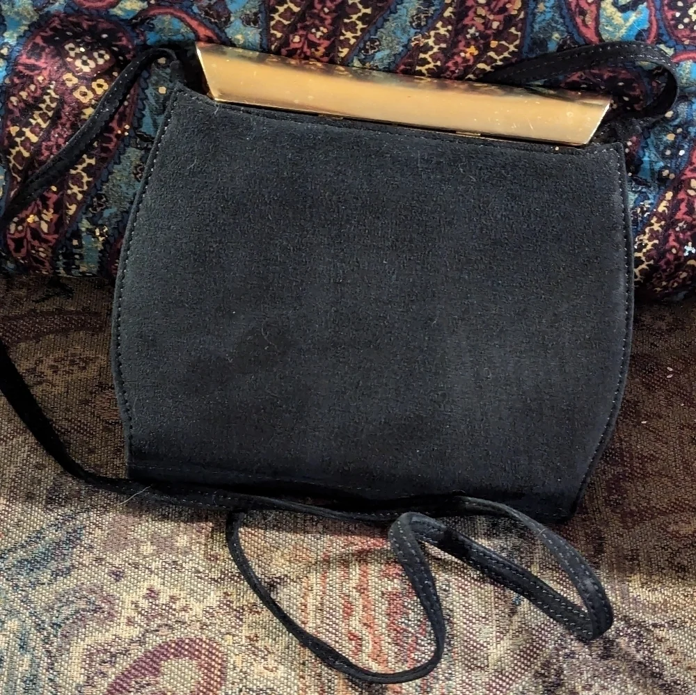 Vintage De Vecchi By Hamilton Hodge Suede Handbag