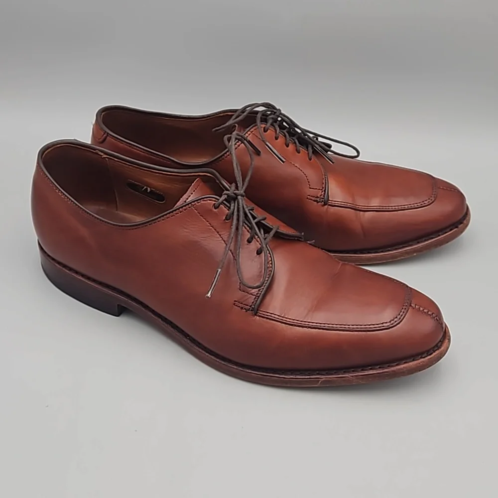 Allen Edmonds Delray Men's Brown Leather Split Toe Oxfords Shoes Size US 8 D