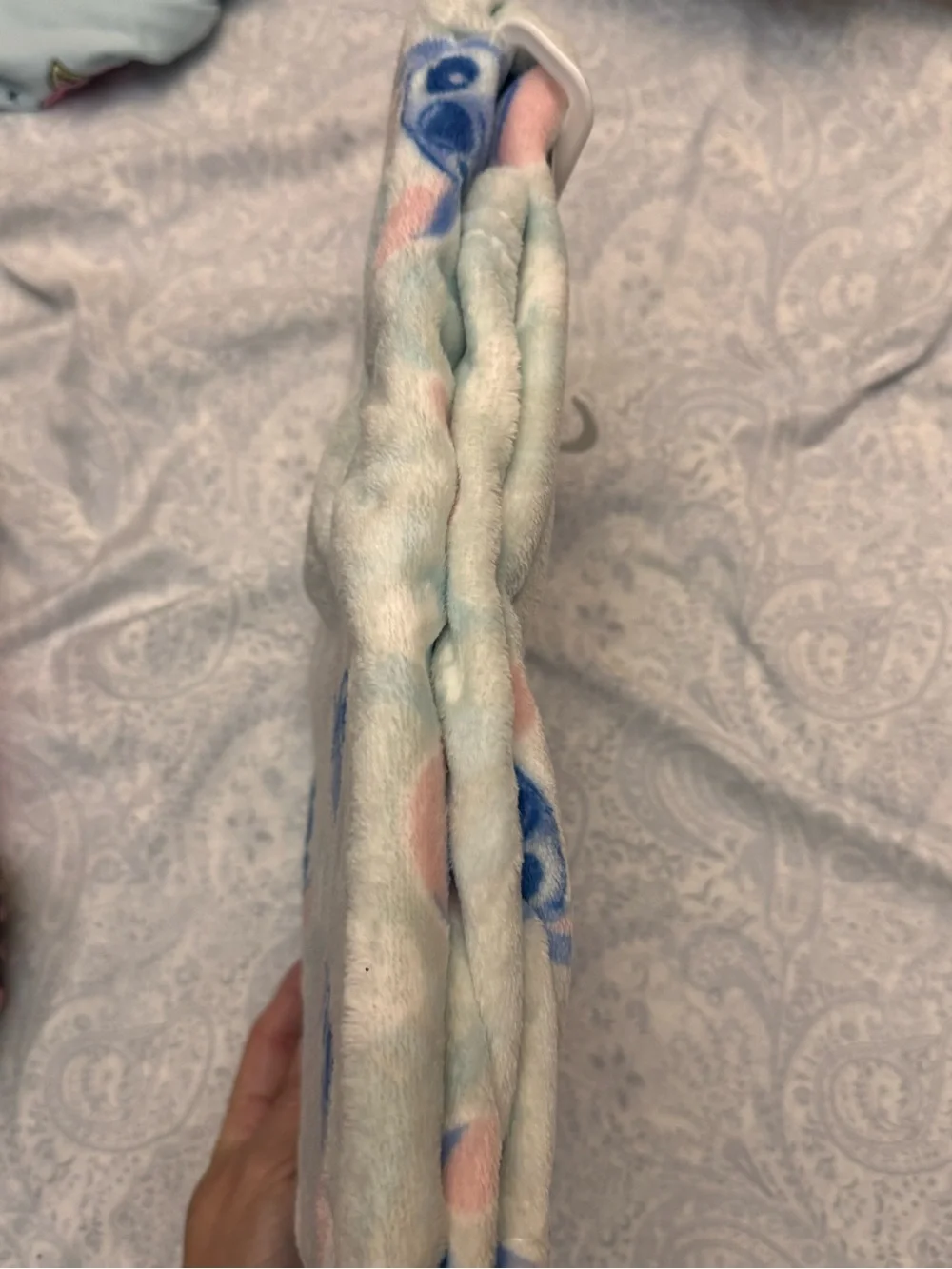 Disney Baby Plush Stitch Blanket in Pastel Blue and Pink