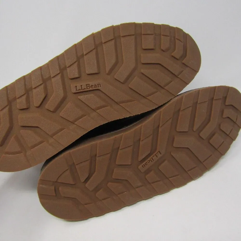 L.L.Bean Women's 10 Medium Brown Suede Chukka Boots Plaid Lined Stonington Lace