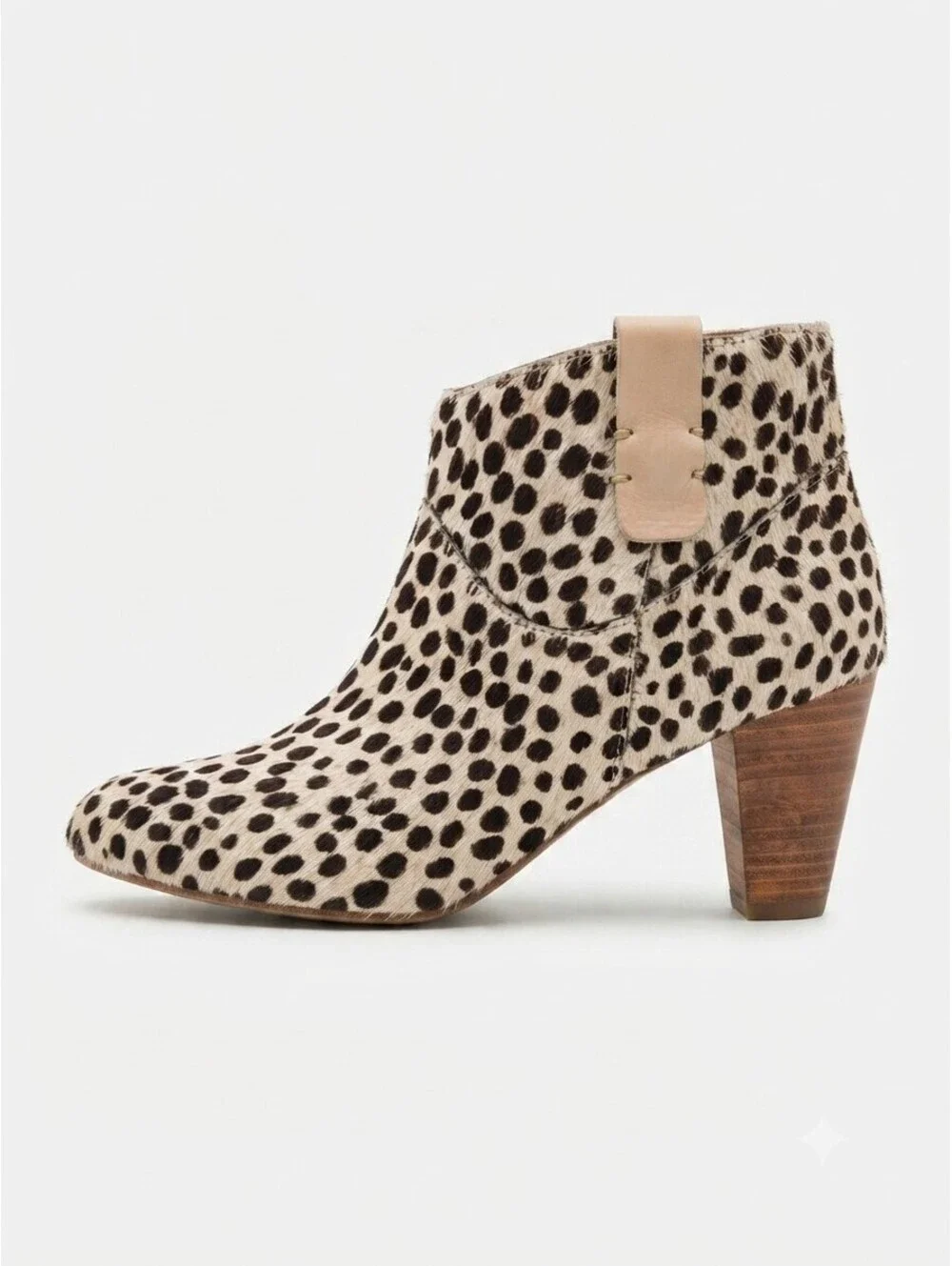 RARE Rebecca Minkoff Dalmatian pattern Hair-On Heeled Bootie Size 10