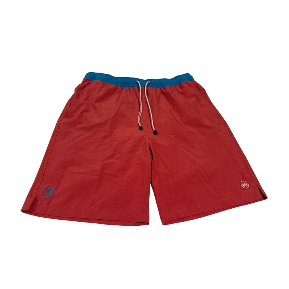 Peter Millar Swim Shorts Trunks Orange Salmon Seaside Lined Swimwear Men's Sz M