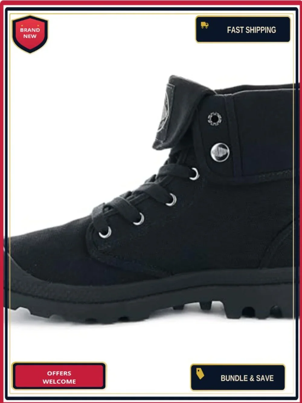 Palladium Women's Vegan Canvas Lace-Up Baggy Ankle Boot