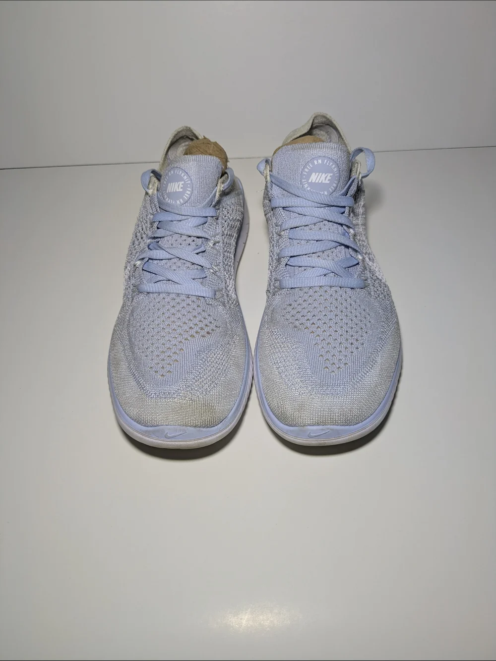 Nike Free RN Flyknit 2018 Womens Size 9.5 Running Shoes Blue Lavender 942839-402