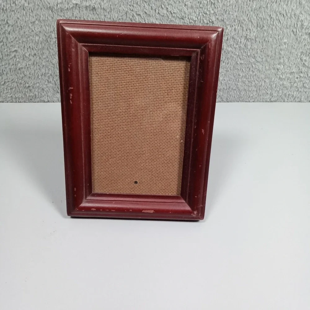 Mahogany Wood Picture Frame 5x7 Beveled Tabletop‎ Photo Display Dark Red Brown