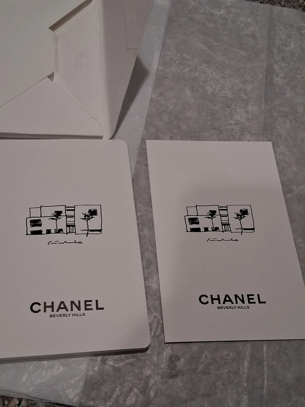 CHANEL VIP/GWP White Notebook with Black Logo and Elastic