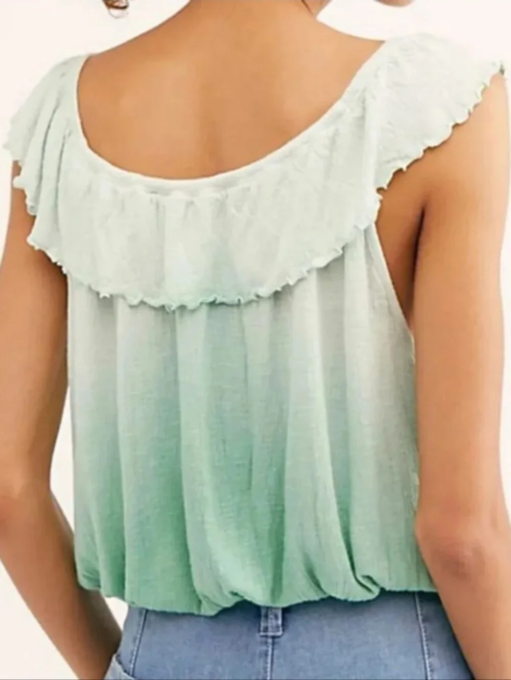 Free People wide ruffled fit