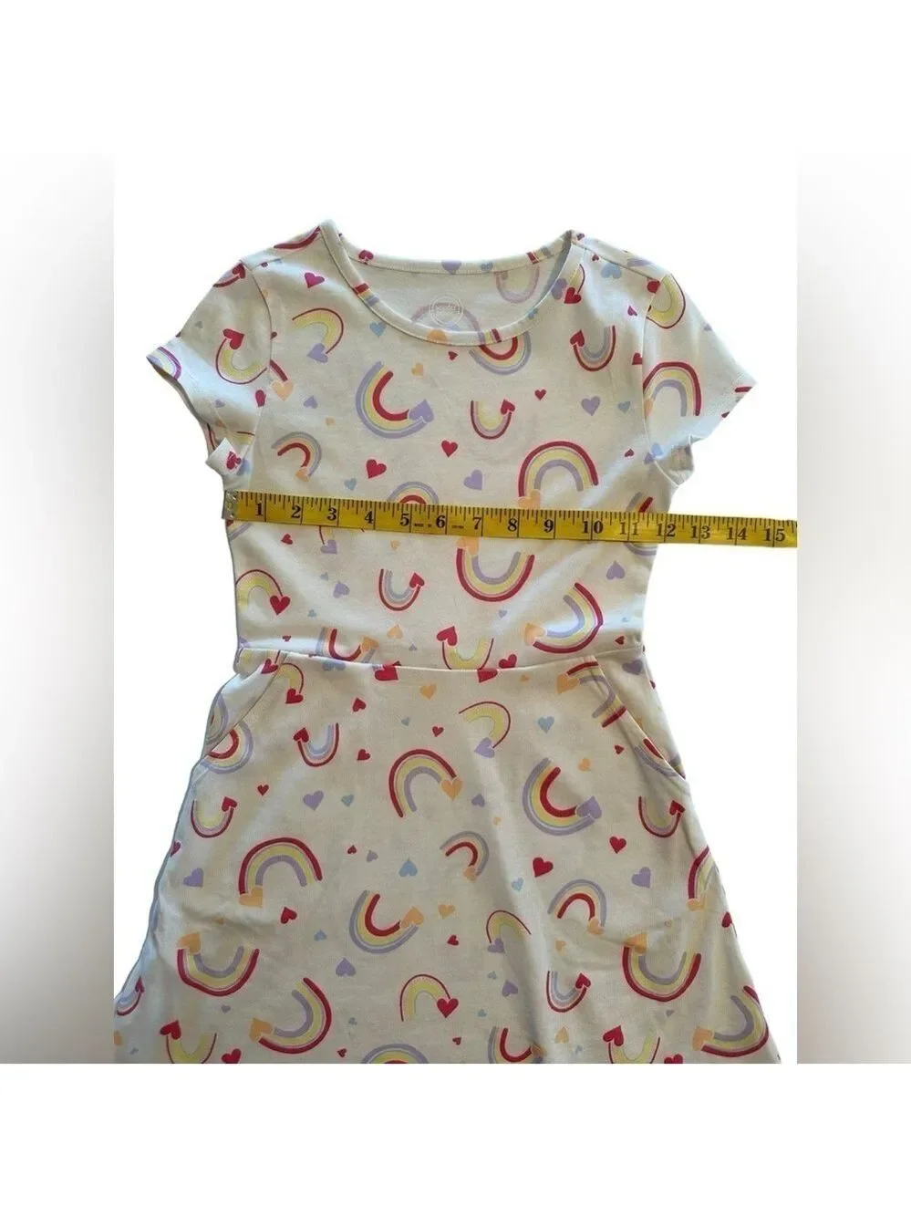 Wonder Nation Multicolor Rainbow Summer Play Dress GIRLS 6 - 6X Pockets NEW NWT