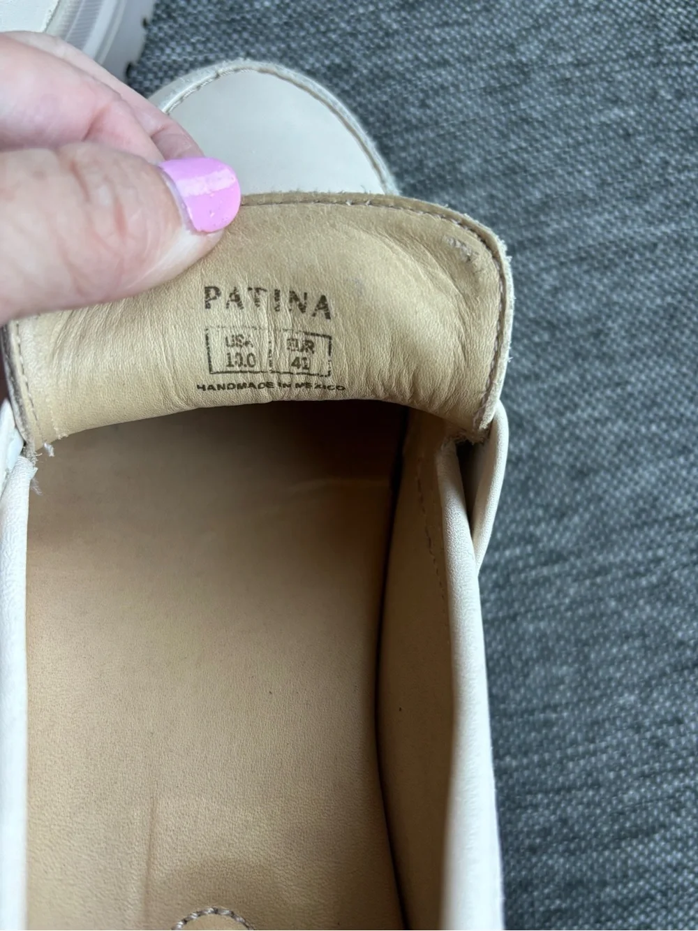 Patina by portland leather company zoe chunky penny loafer cream womens 10
