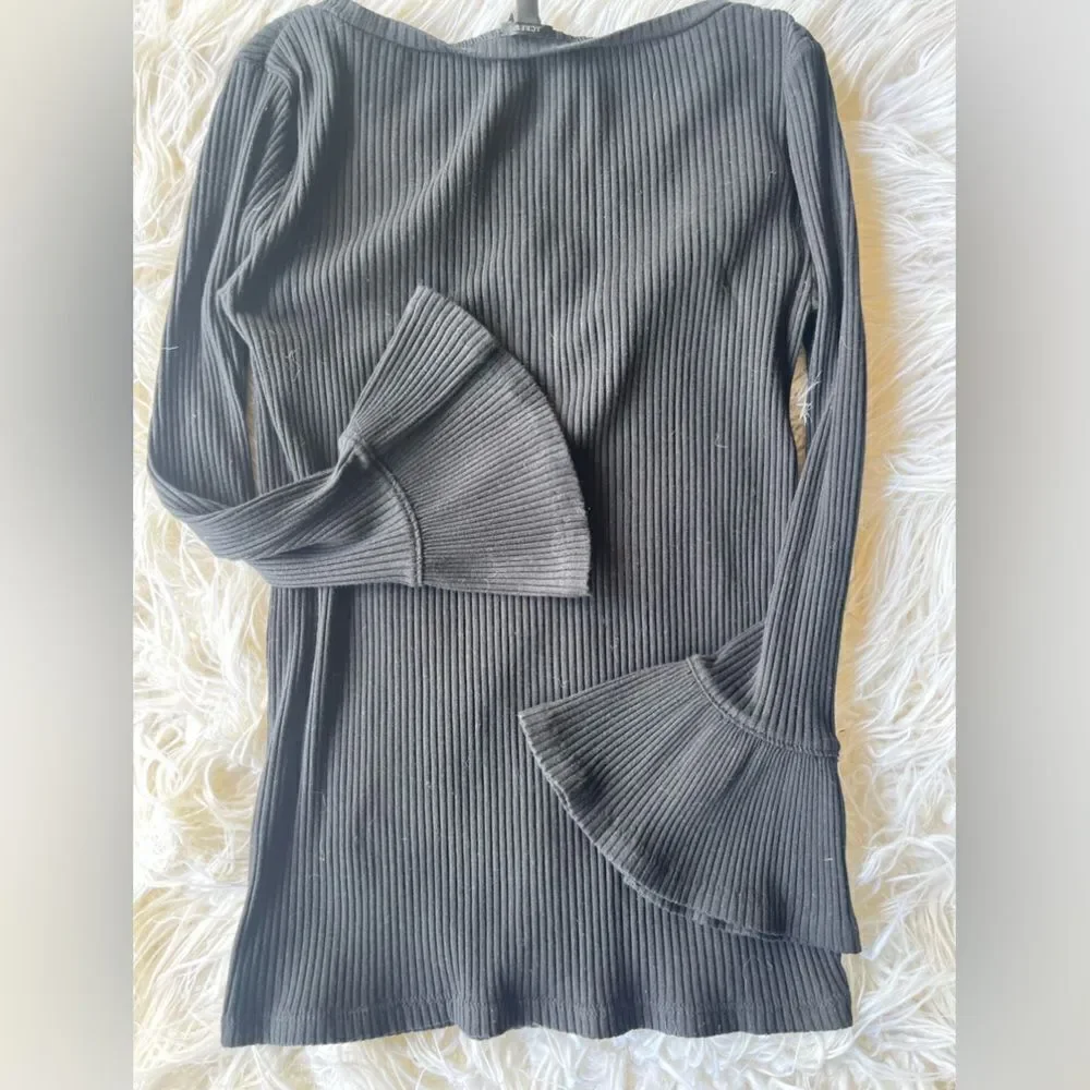 J. Crew Crewneck Sweater  ribbed  xs Black