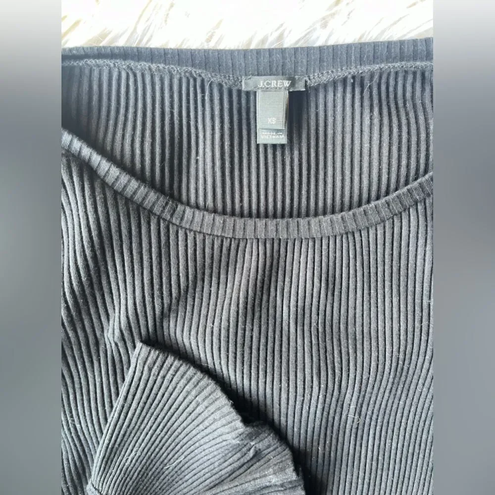 J. Crew Crewneck Sweater  ribbed  xs Black