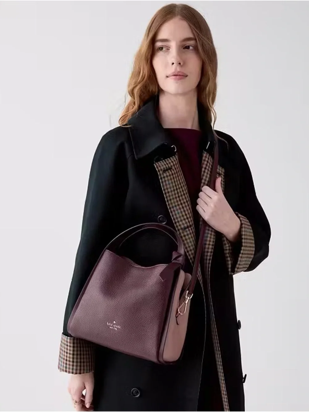 ♠️Kate Spade New York Knott Convertible Carryall Bag, Grenache Red NWT