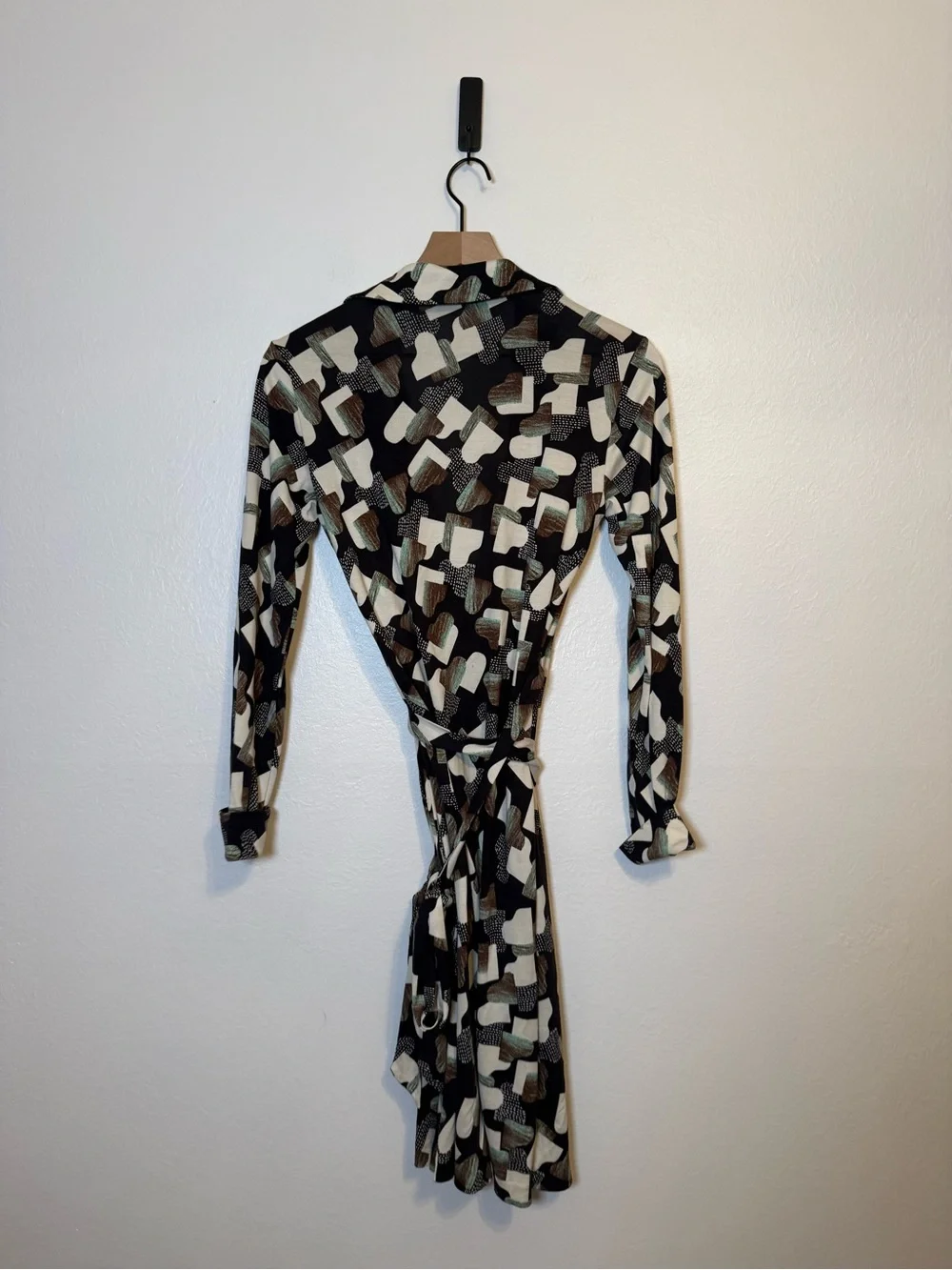 Diane Von Furstenberg 100% Silk New Jeanne 2‎ Dress in Grand Piano Jade Print