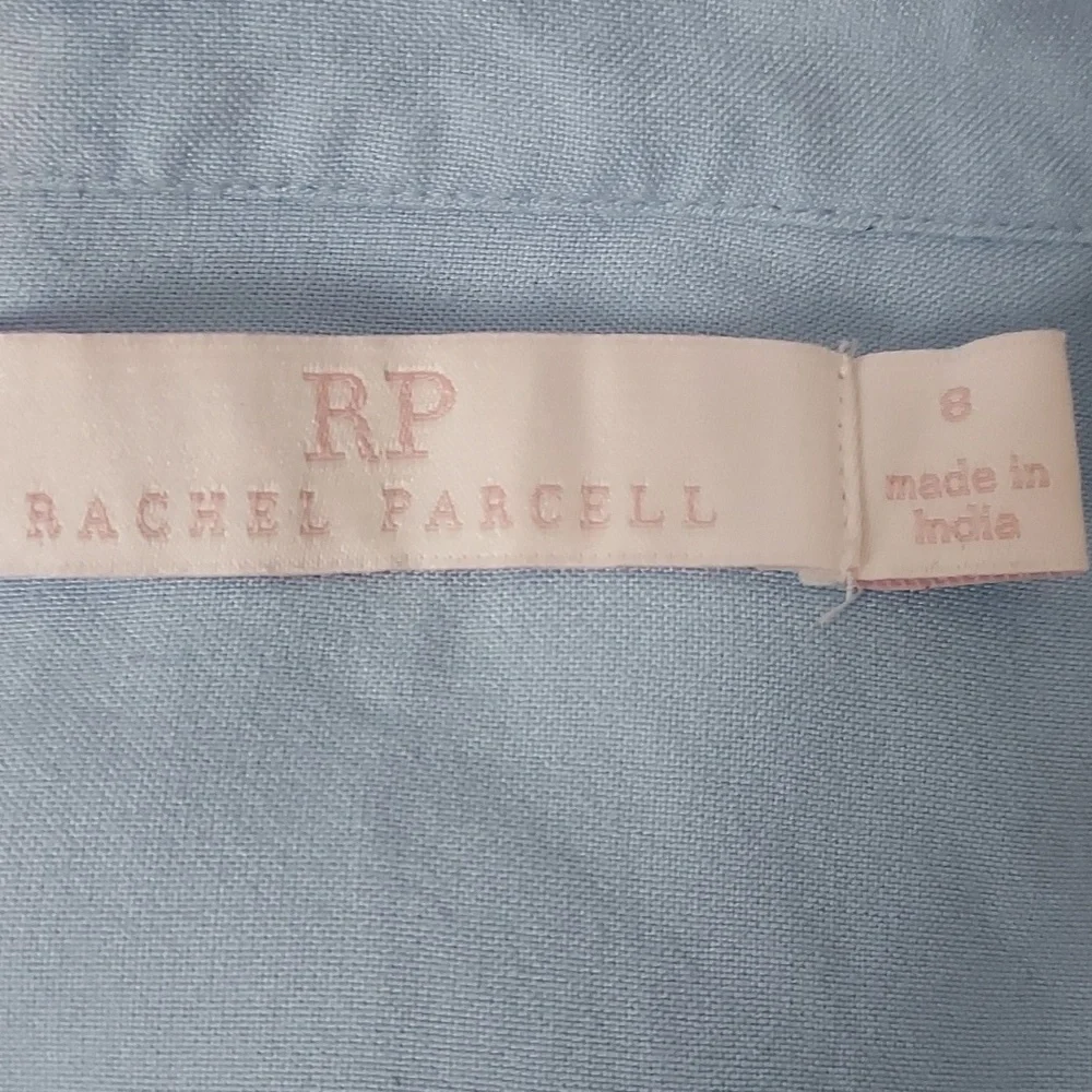 Rachel Parcell Midi Belted Shirt Dress Blue Size 8