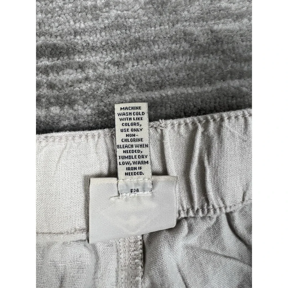 St Johns Bay Pants Womens‎ Large Beige Linen Blend Jogger Drawstring