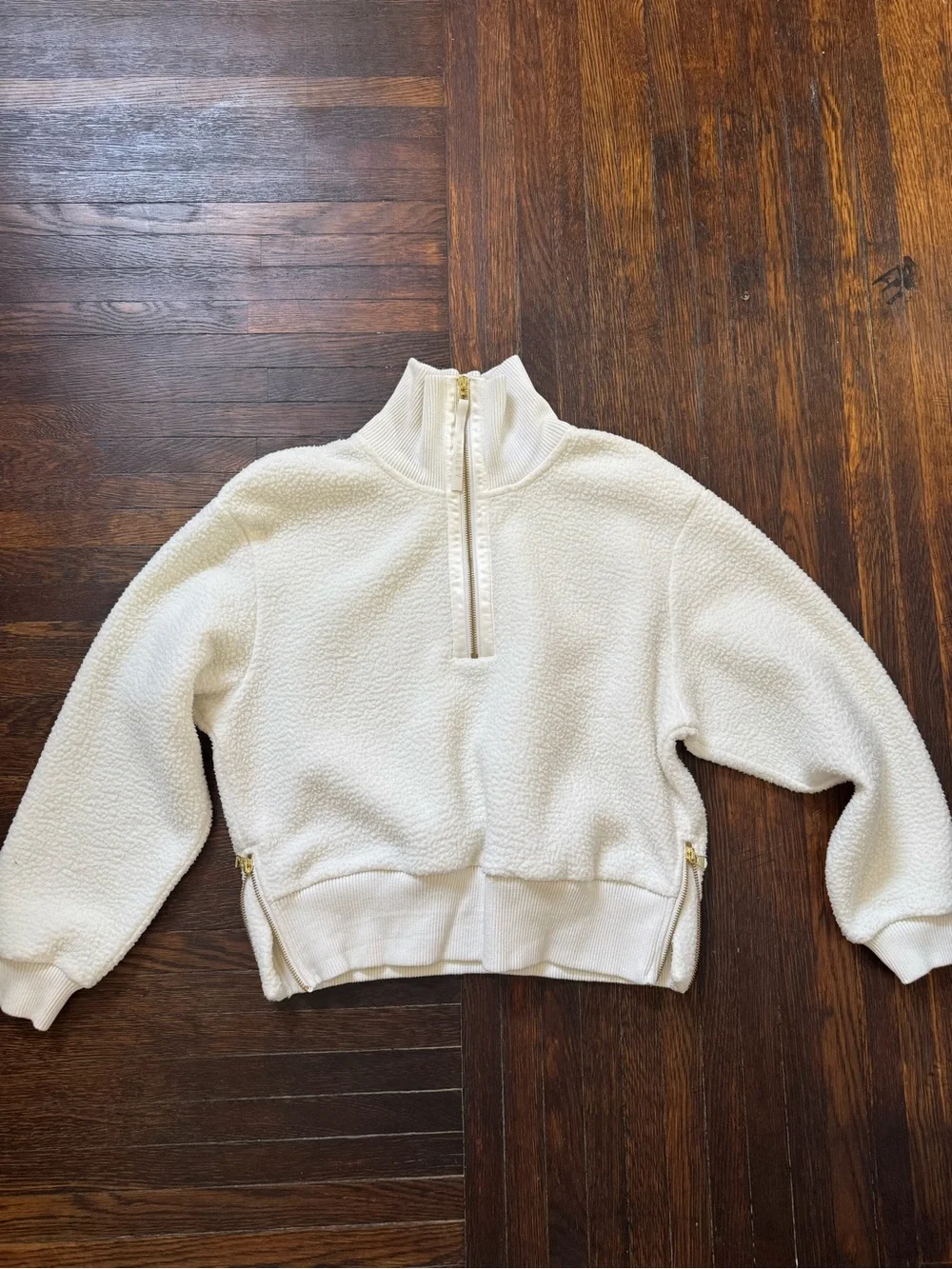 VARLEY Women’s Cream Sherpa Half-Zip Sweater