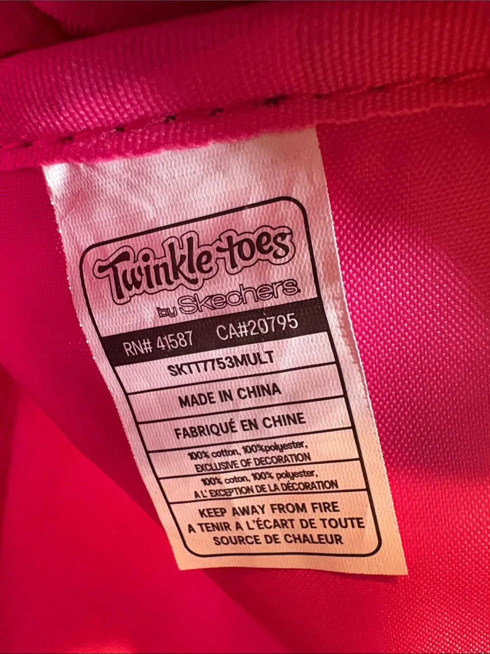 Twinkle toes mini backpack