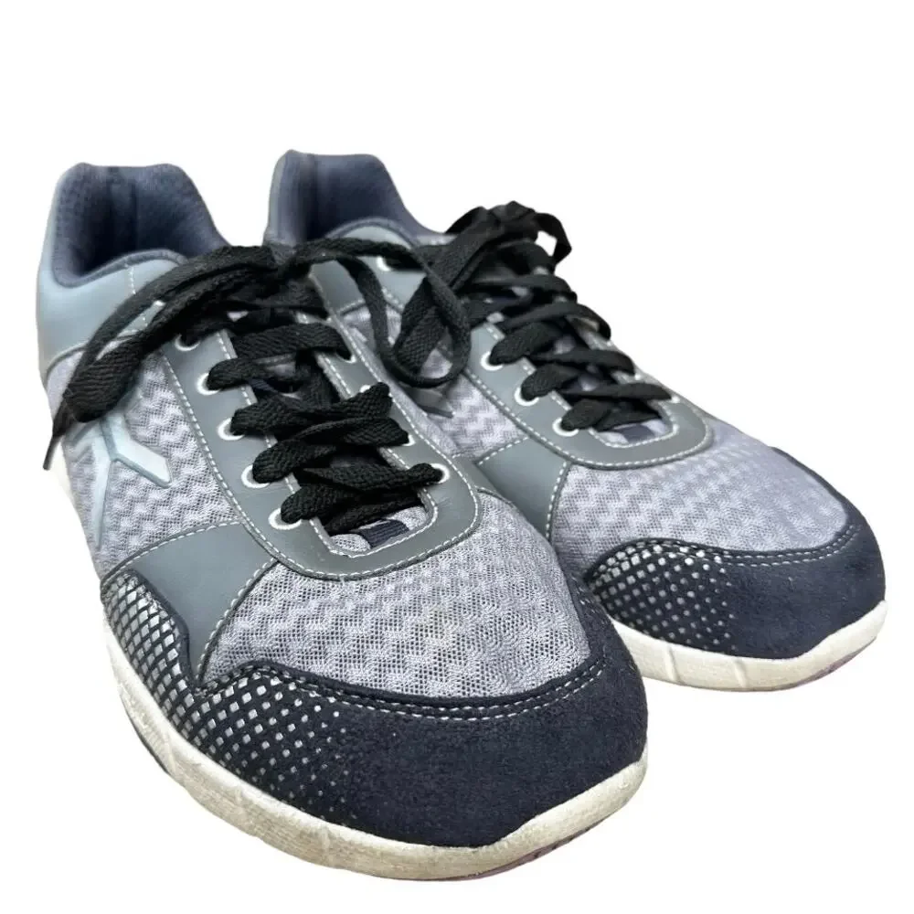 Kuru Quantum Shoes Athletic Sneakers Lace Up Mesh Low Top Gray Black 12