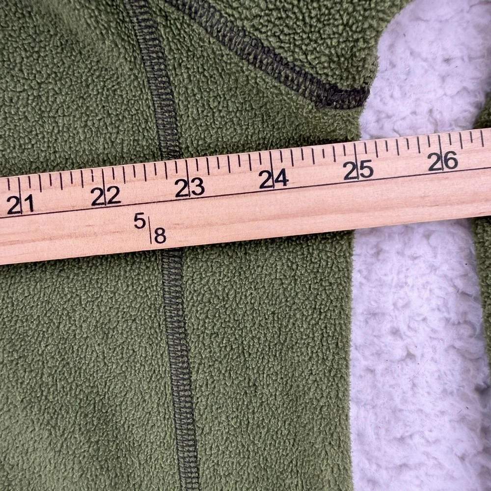 The North Face Pullover Mens XL Green 1/4 Zip Fleece Hiking Long Sleeve Top