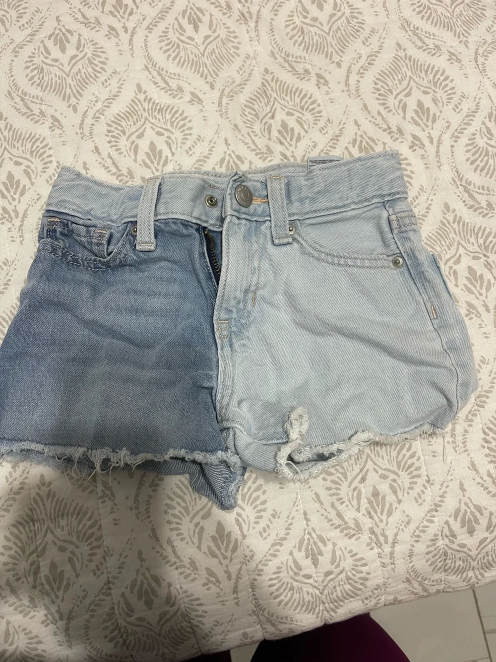 Old Navy Two-Tone Light and Medium Blue Denim Shorts