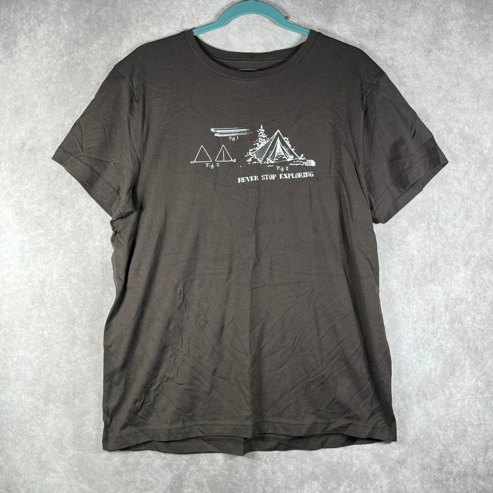 The North Face Never‎ Stop Sleeping T Shirt Men M Bittersweet Brown Outdoor NEW