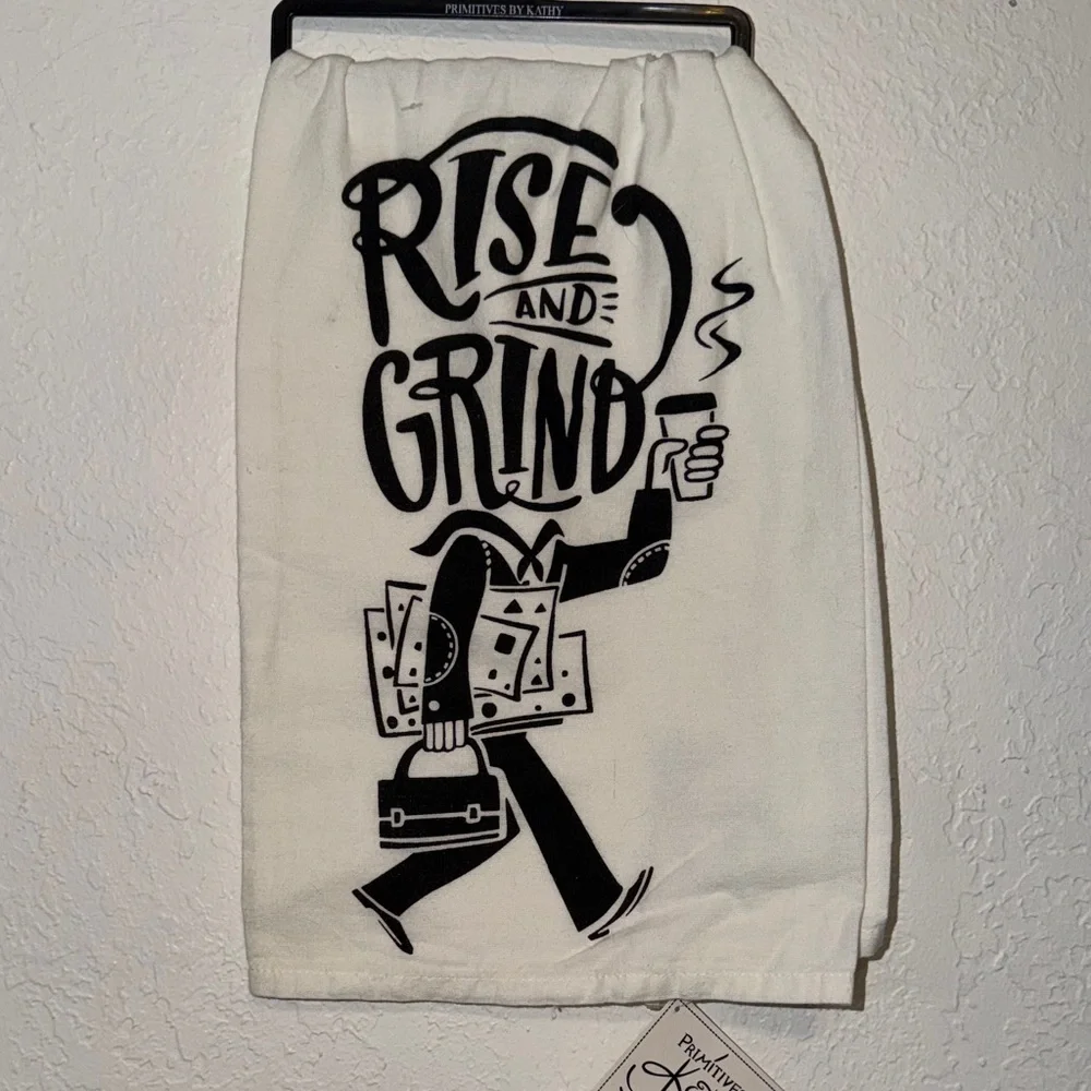 Primitives by Kathy‎ LOL Towel Rise and Grind NWT New