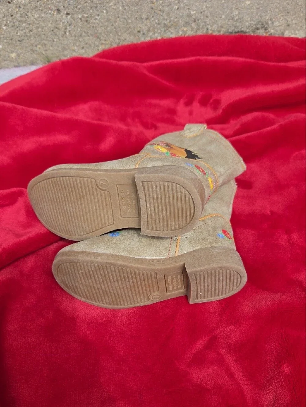 Spirit Tan Kids Floral Embroidered Western Boots