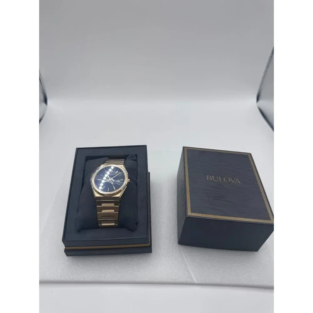 Bulova Classic Gold Stainless Steel Quartz Men's Watch 39mm 97B233 MSRP $425